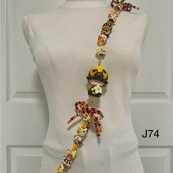 Handmade Crossbody Phone Strap with Figure Toy adjustable for Phone LanyardBag